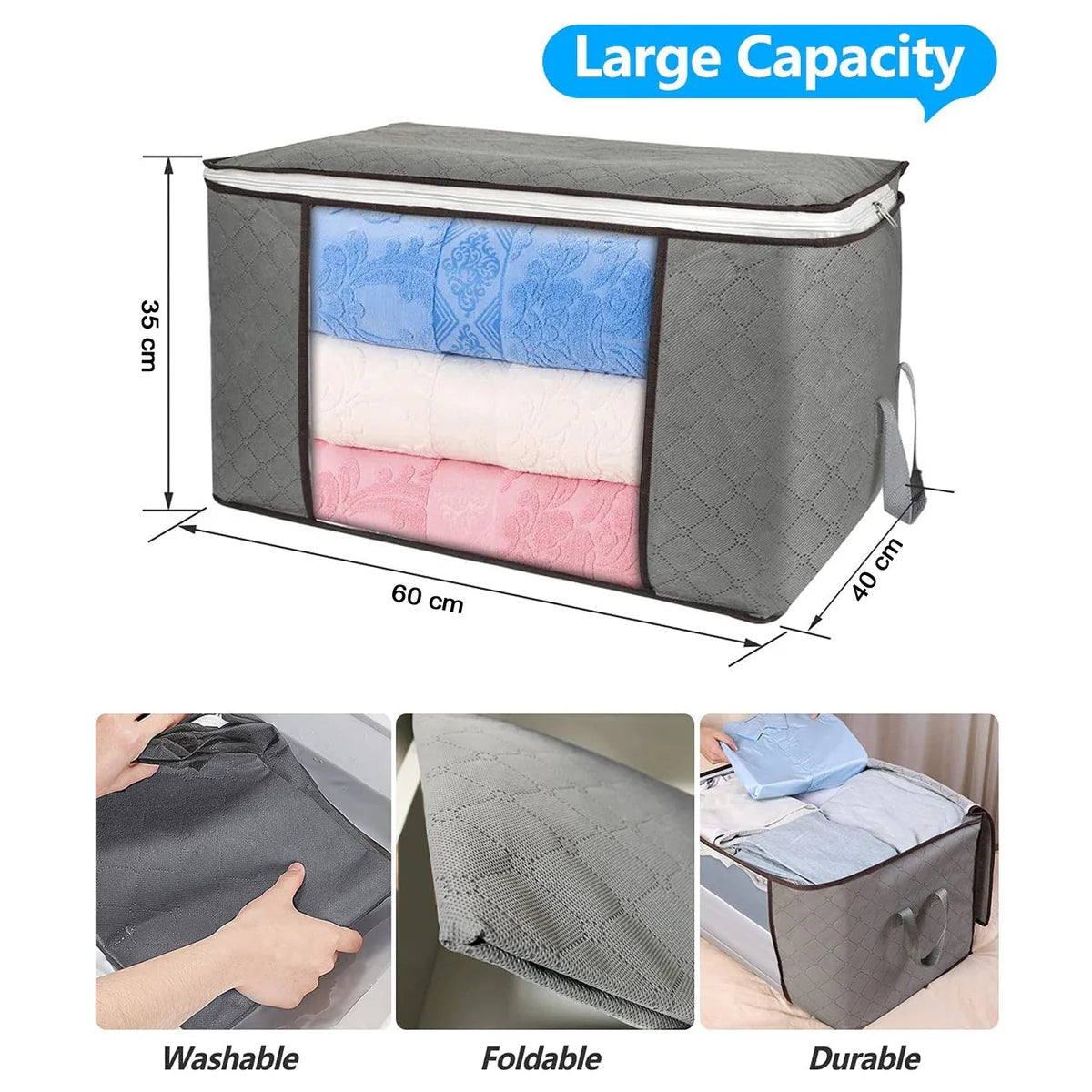 Travel Storage Bag ? Multipurpose Organizer for Clothes & Stuff (1 Pc)