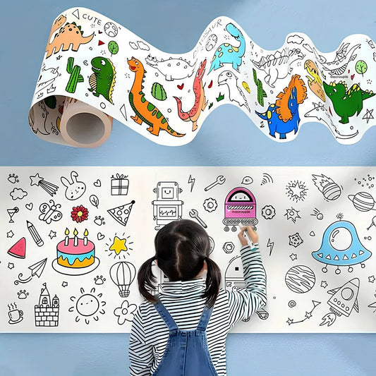 Fun and Educational Coloring Roll (1 Pc)