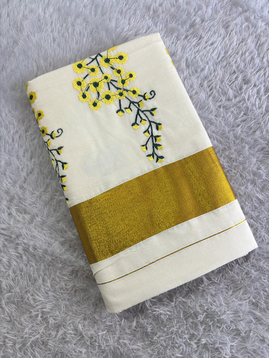 Kannikonna Embro Saree