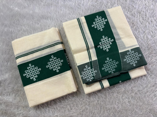 Kolam Set mundu cotton
