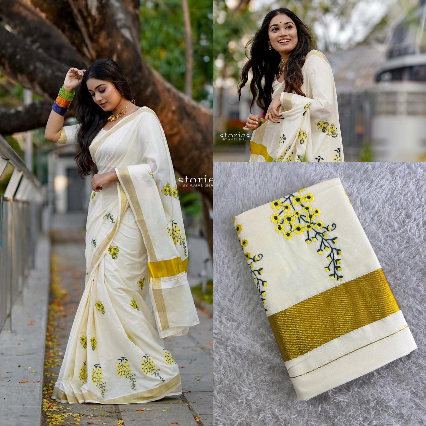 Kannikonna Embro Saree