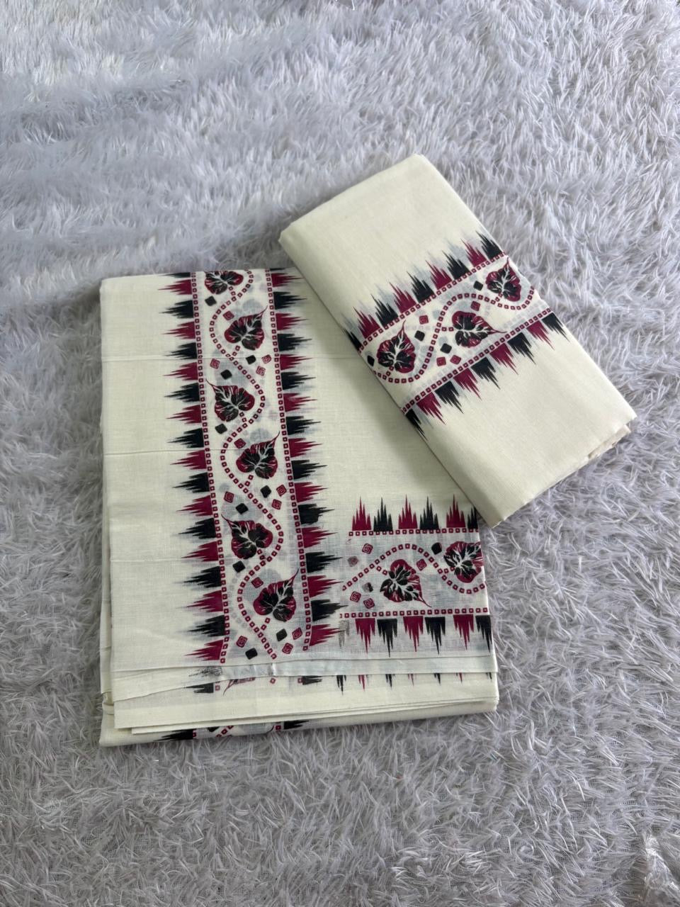 Aalila - Double Colour Set Mundu