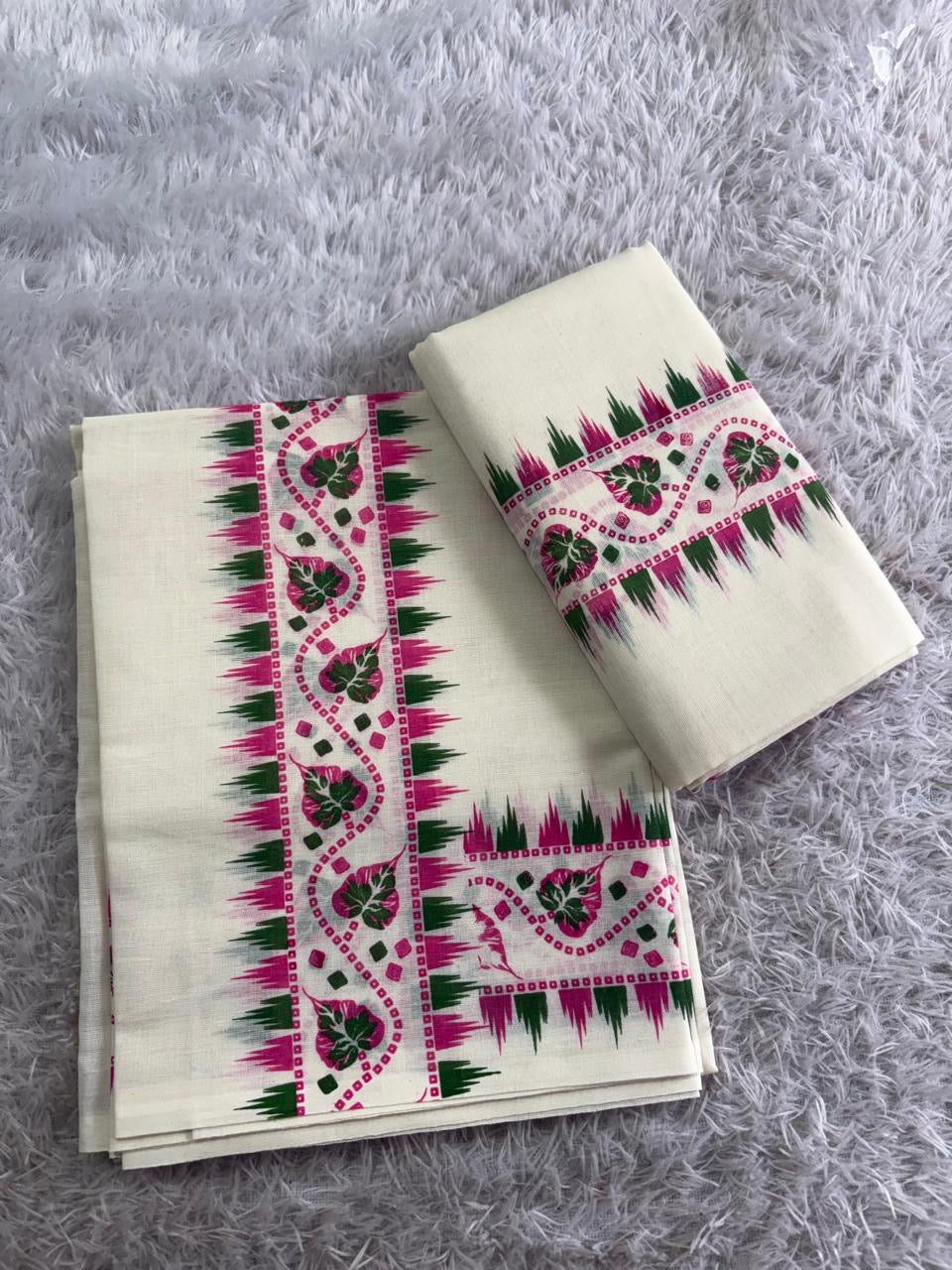 Aalila - Double Colour Set Mundu