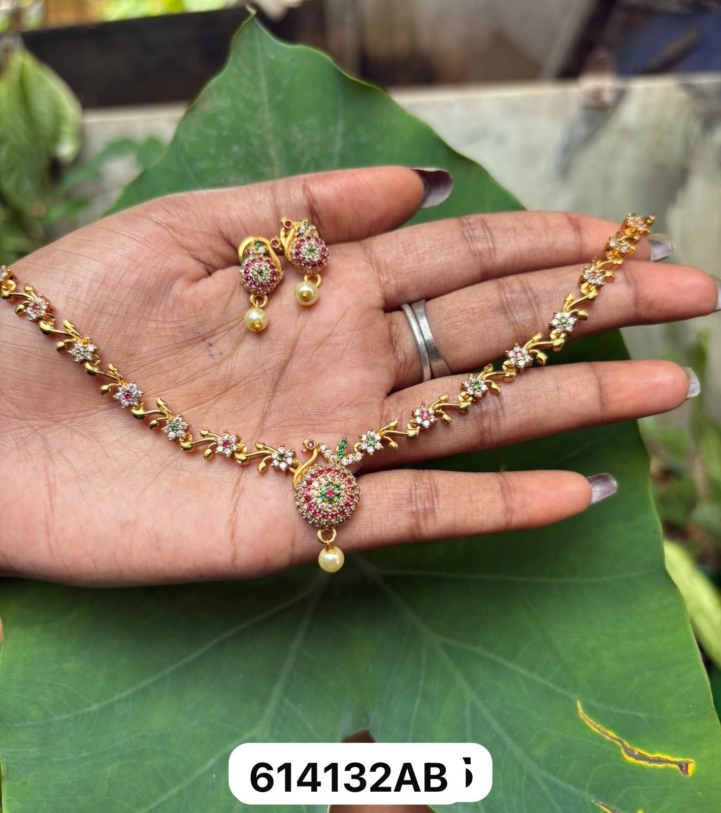 Peacock necklace