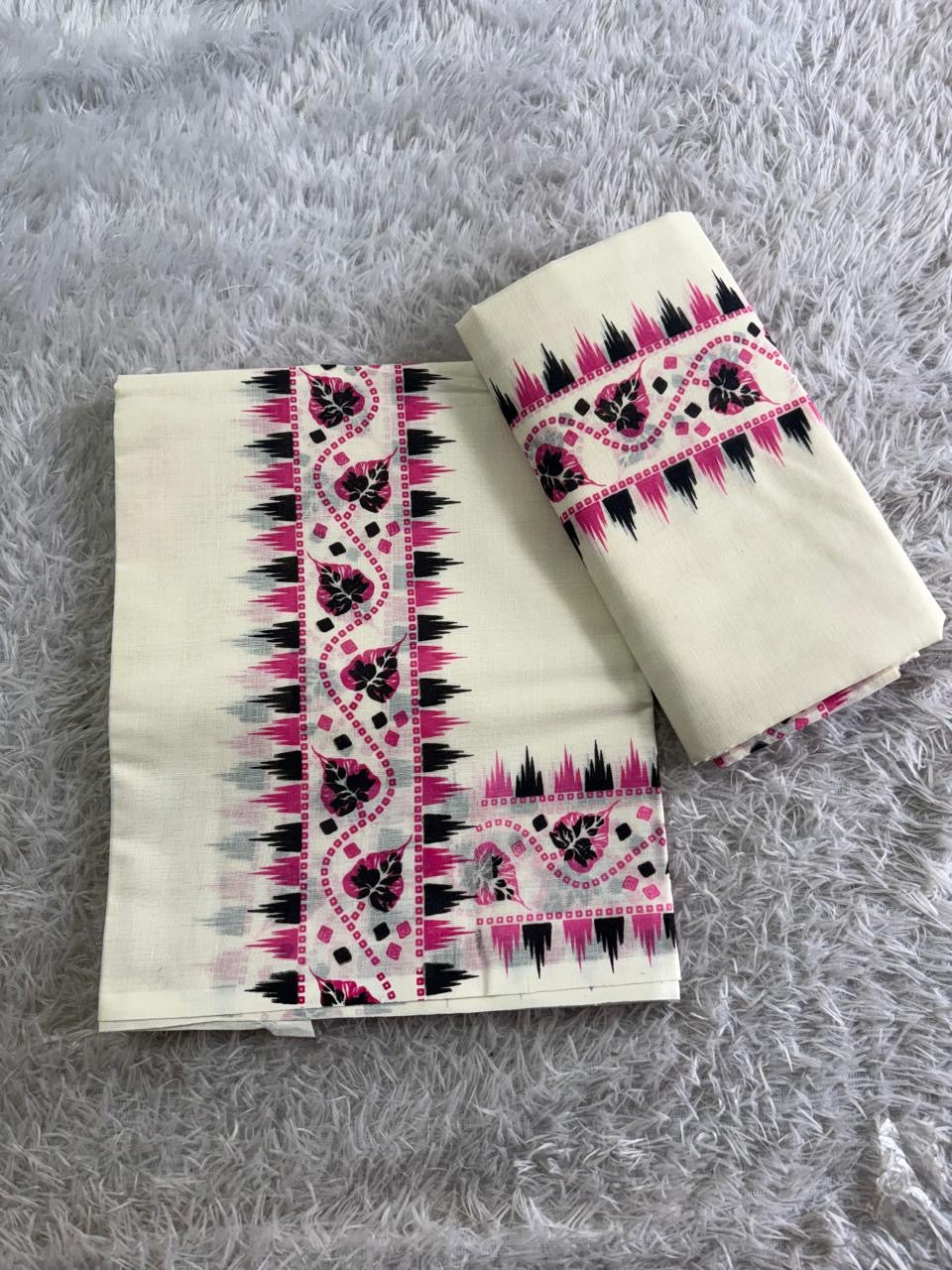 Aalila - Double Colour Set Mundu