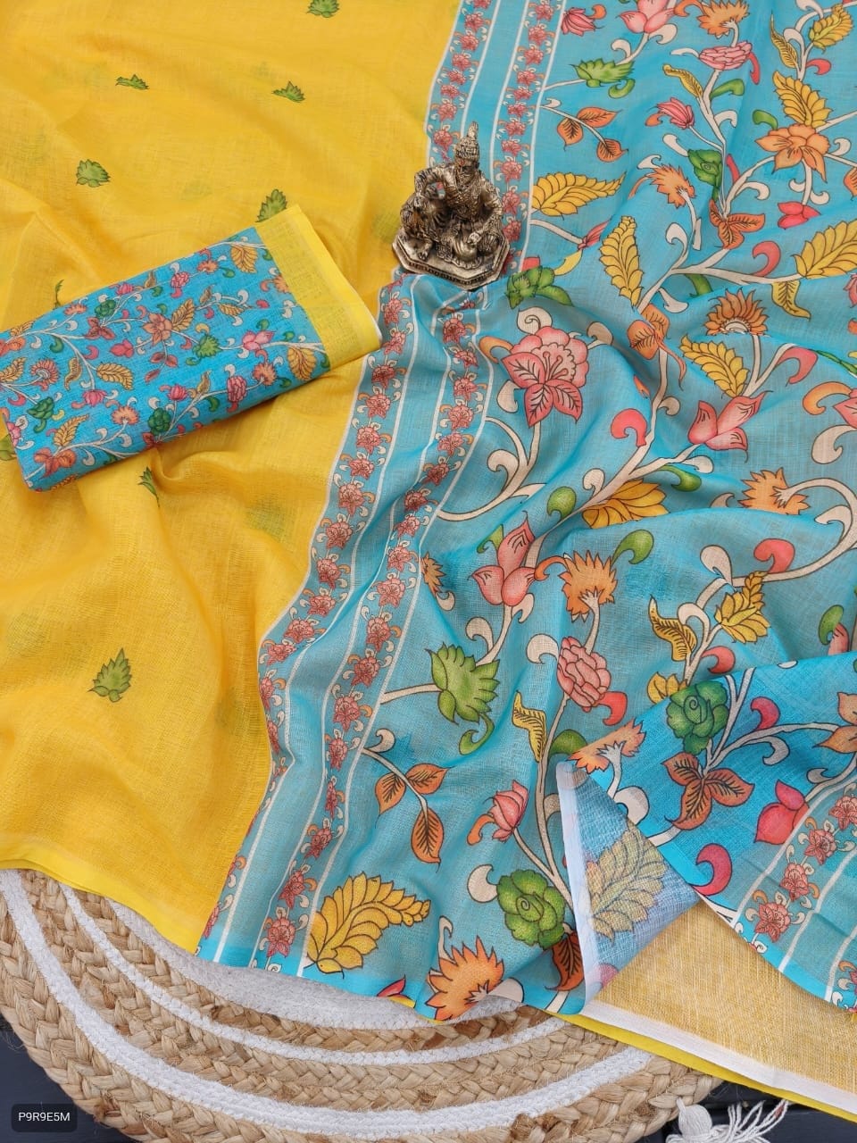 Pallu-pen kalamkari saree