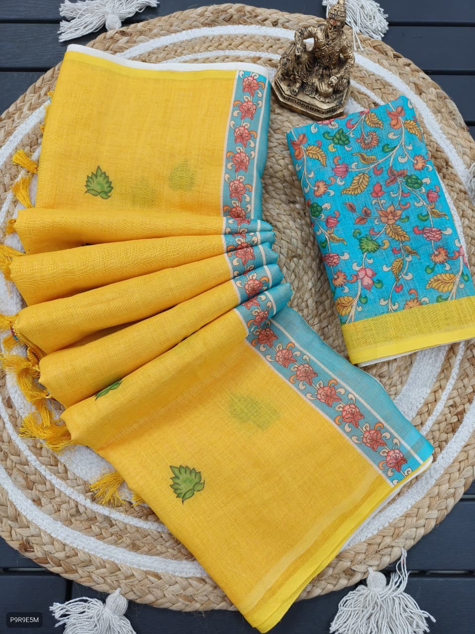 Pallu-pen kalamkari saree
