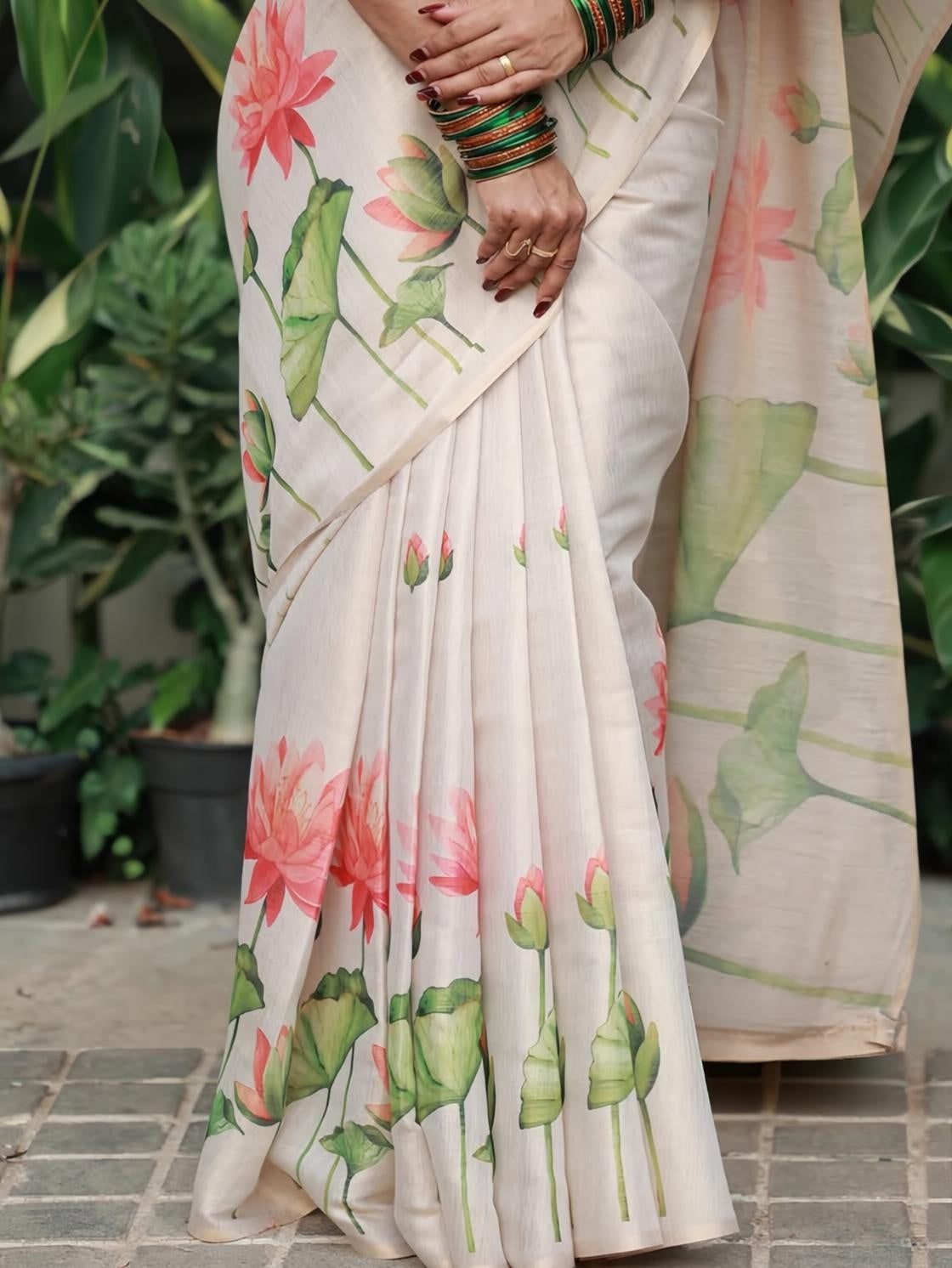 Linen Tissue Silk Saree