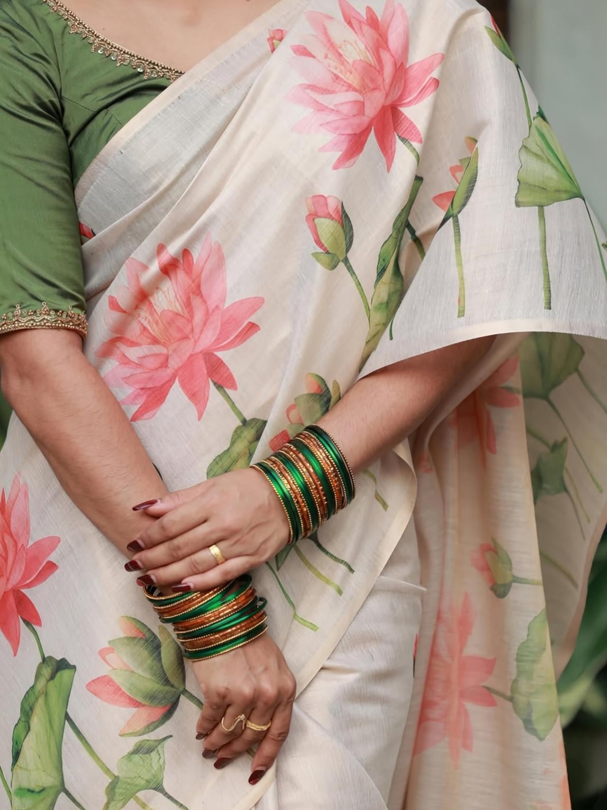 Linen Tissue Silk Saree