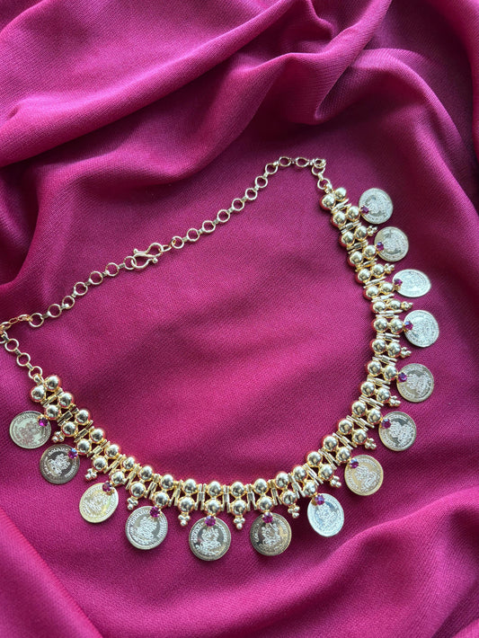 Coin with lakshmi  necklace