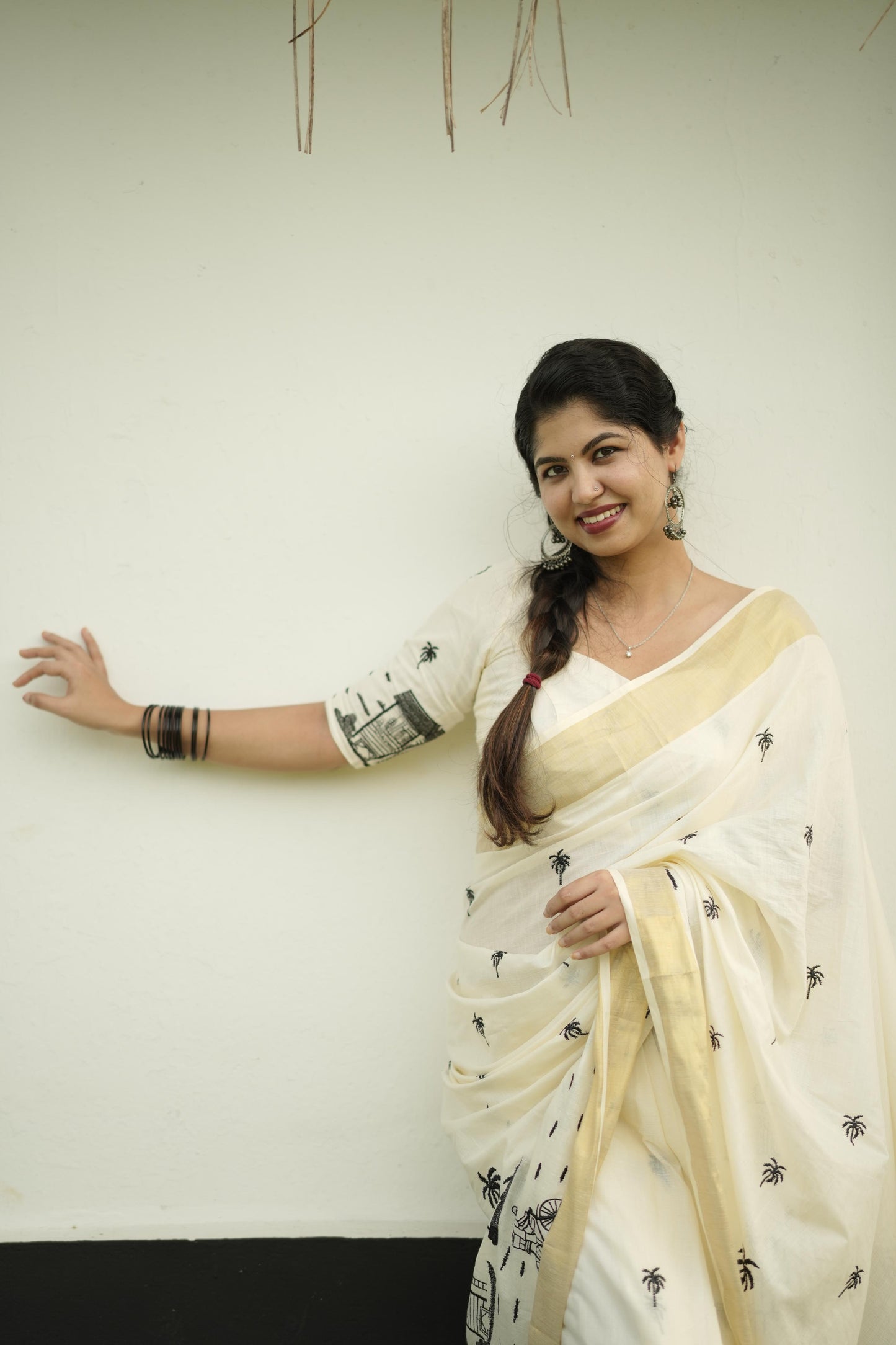 Chai Kada : Cotton Embroiderd Saree