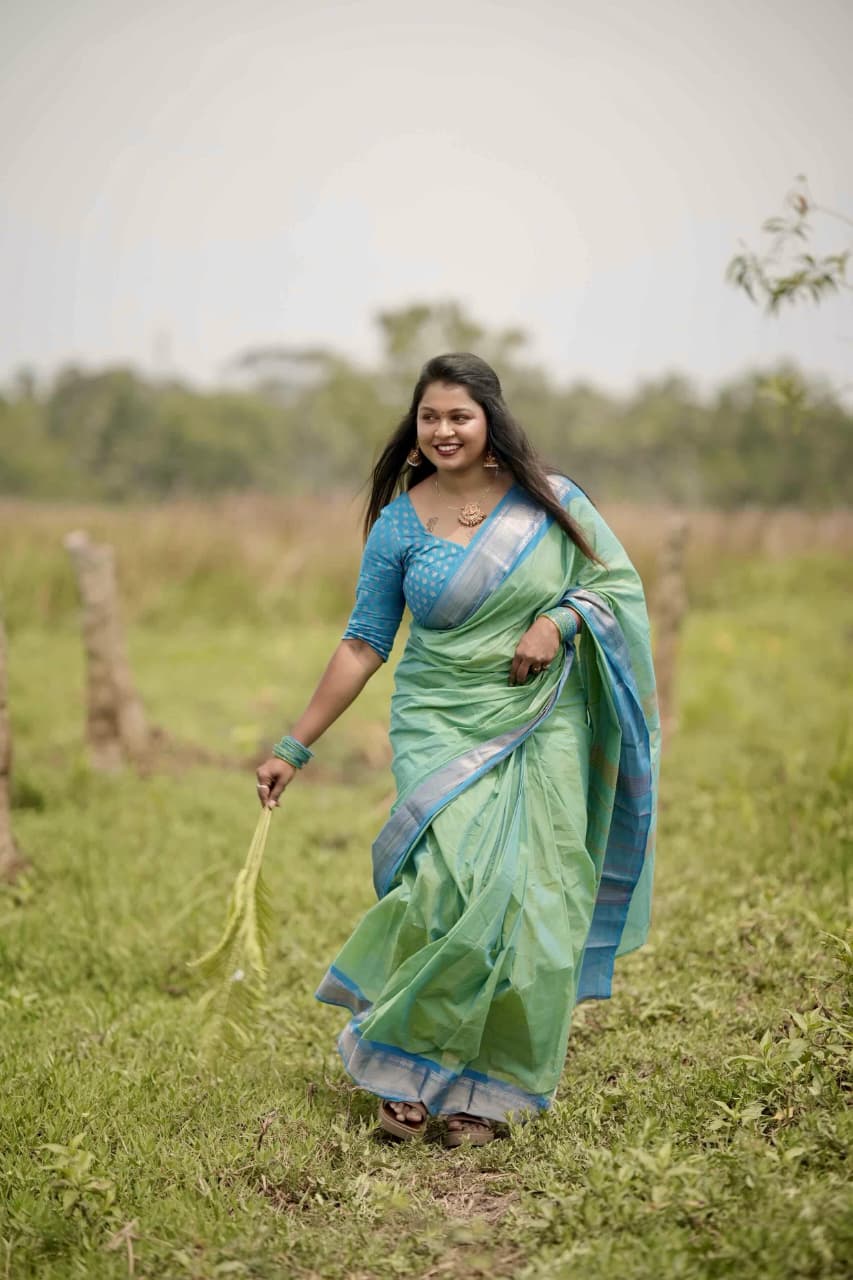 Chettinad 80s count cotton saree without blouse
