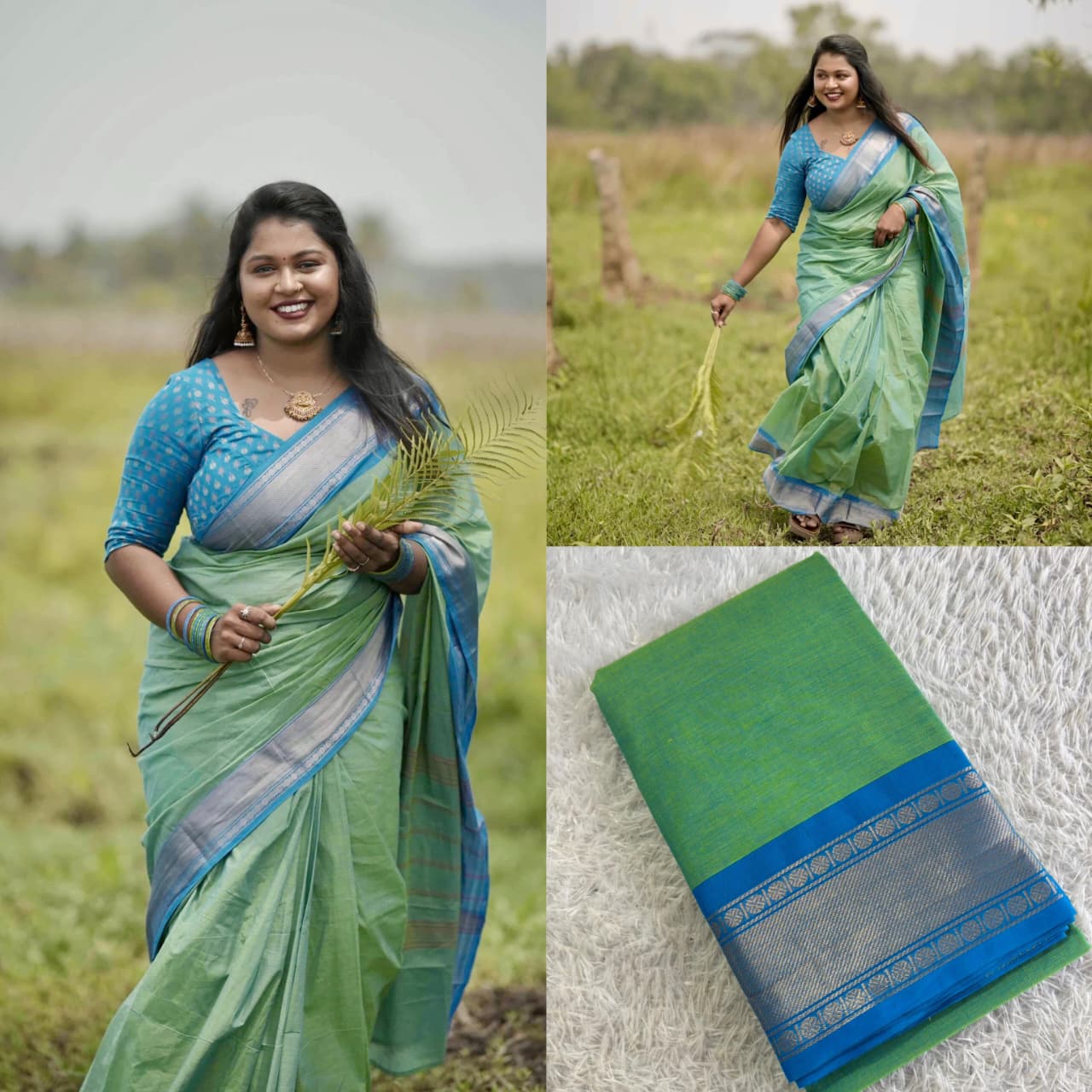 Chettinad 80s count cotton saree without blouse
