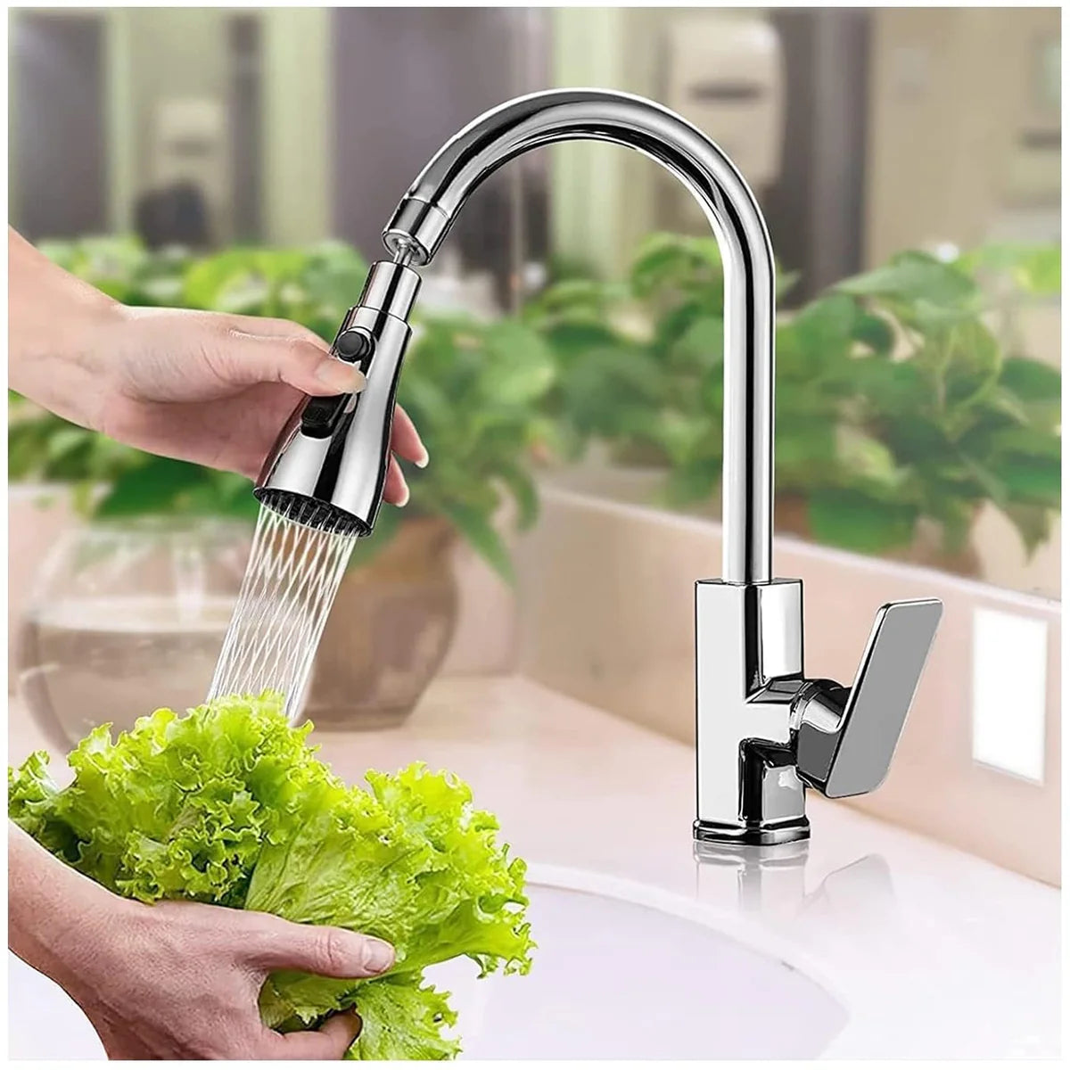 Kitchen Faucet 3-function Pull Down Sink Sprayer